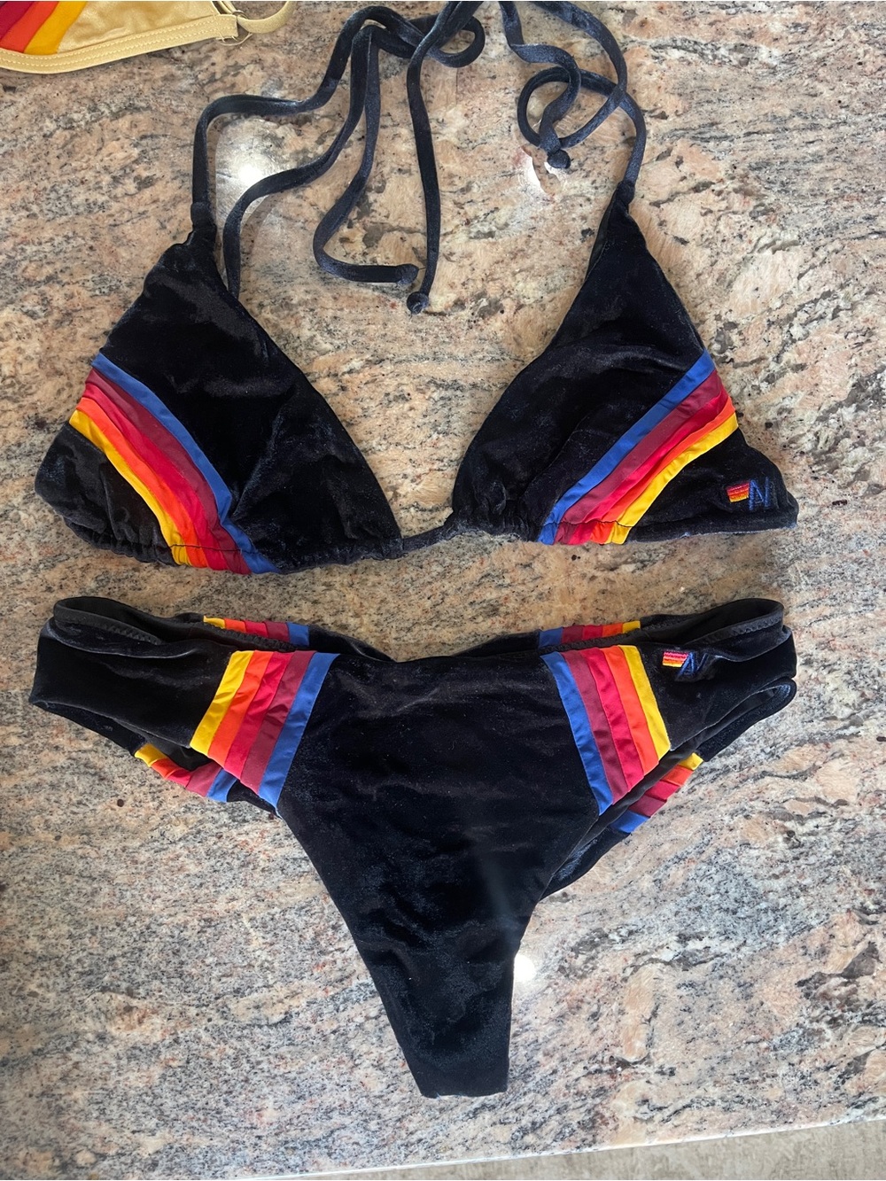 AV black velvet OG 5-stripe bikini